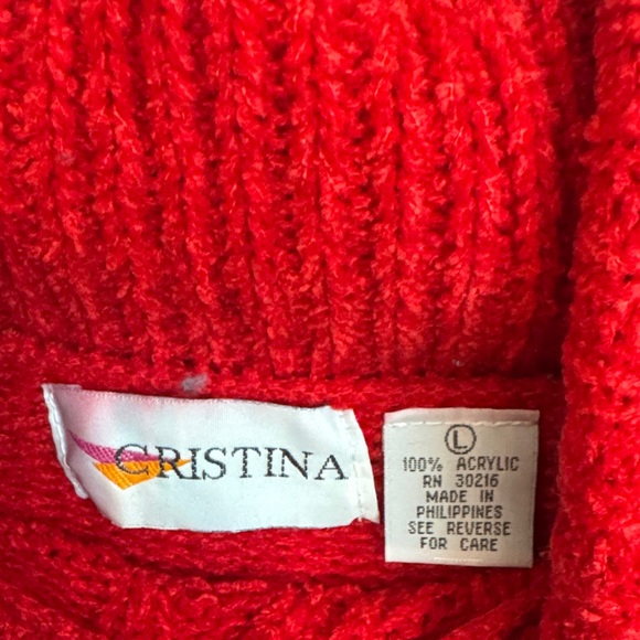 Christina Vibrant Red Cowl Neck Sweater - Picture 5 of 7